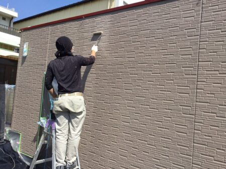 岡山県　玉野市　ガレージ　屋根外壁塗装　